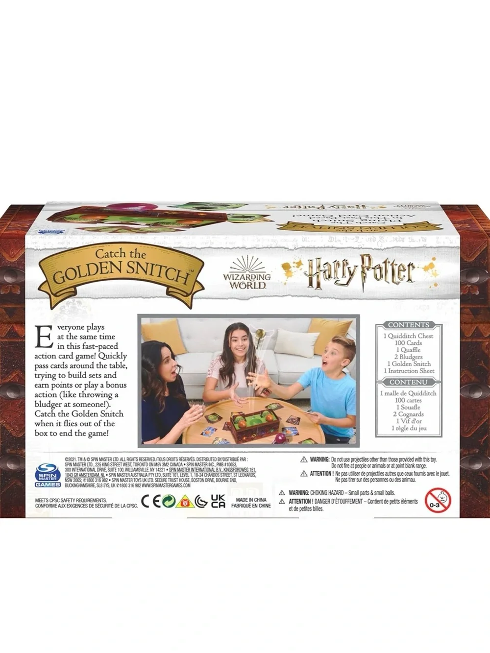 Harry Potter Catch The Golden Snitch, A Quidditch Board Game Family Game Ages 8